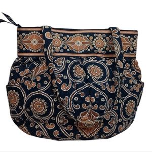 Vera Bradley Navy and Orange Paisley Bag